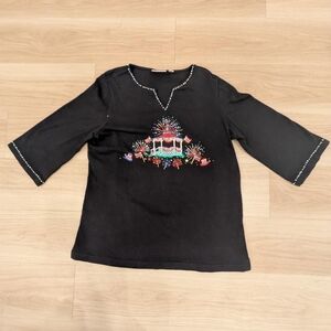 American Themed Shirt with beaded embellishment Fourth Of July - Size L